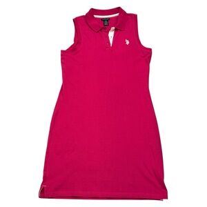 U.S. Polo Assn. Sleeveless Polo Dress in Fuchsia Pink